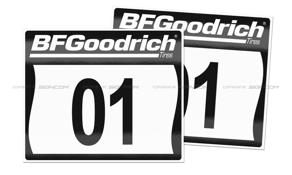 Motorsport Startnummer Tafel 06 - Aufkleber für Motorsport Veranstaltungen