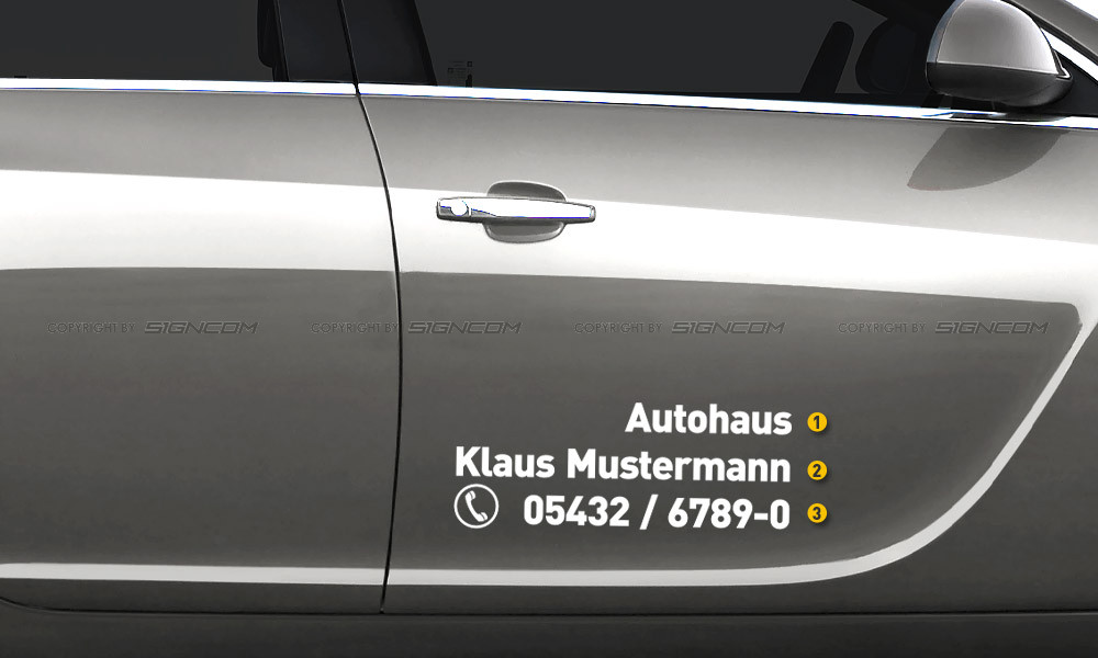 Fahrzeugbeschriftung Einzelaufkleber 2