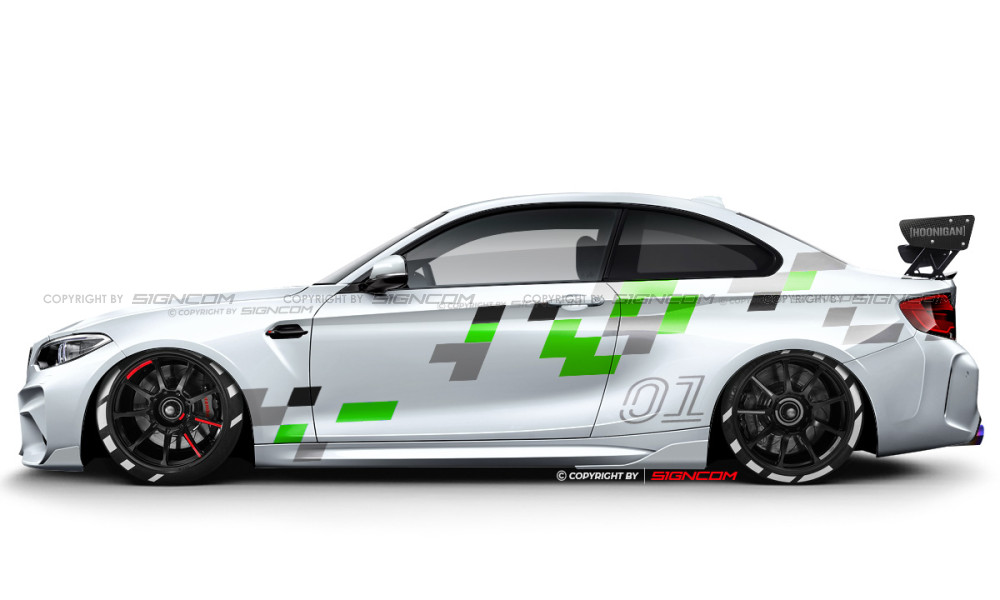 Camouflage Aufkleber Set V16 | Camouflage Car Graphic Kit V16