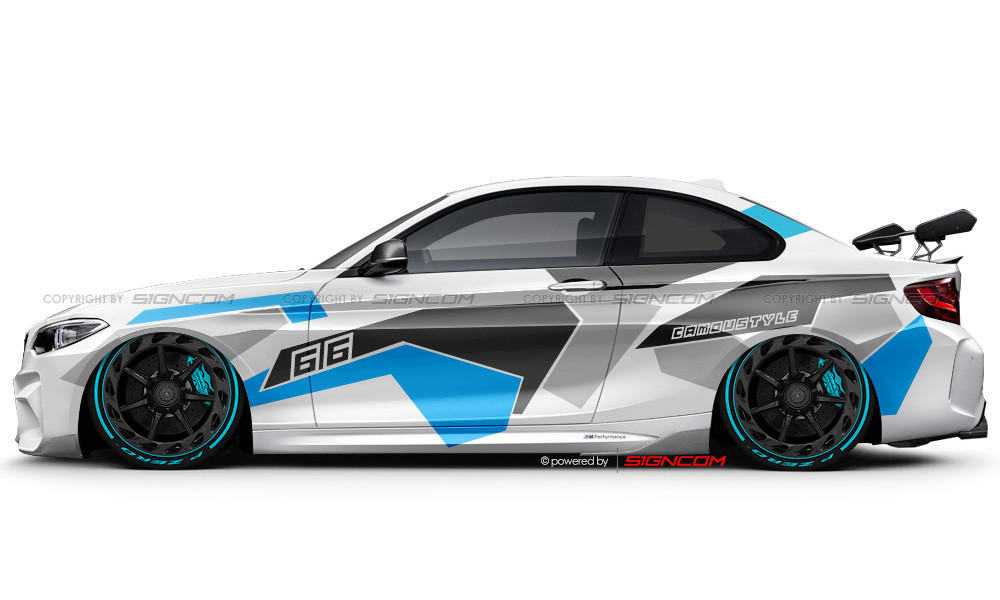 Camouflage Aufkleber Set V12 | Camouflage Car Graphic Kit V12