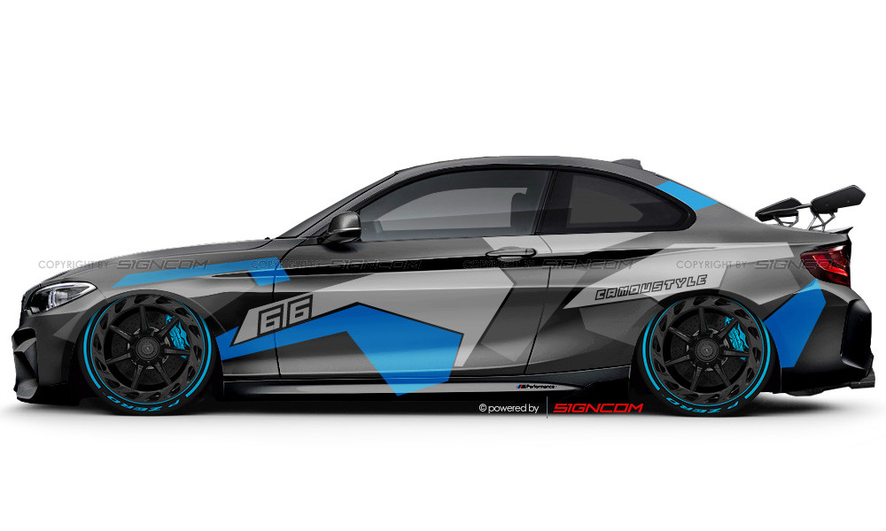 Camouflage Aufkleber Set V12 | Camouflage Car Graphic Kit V12