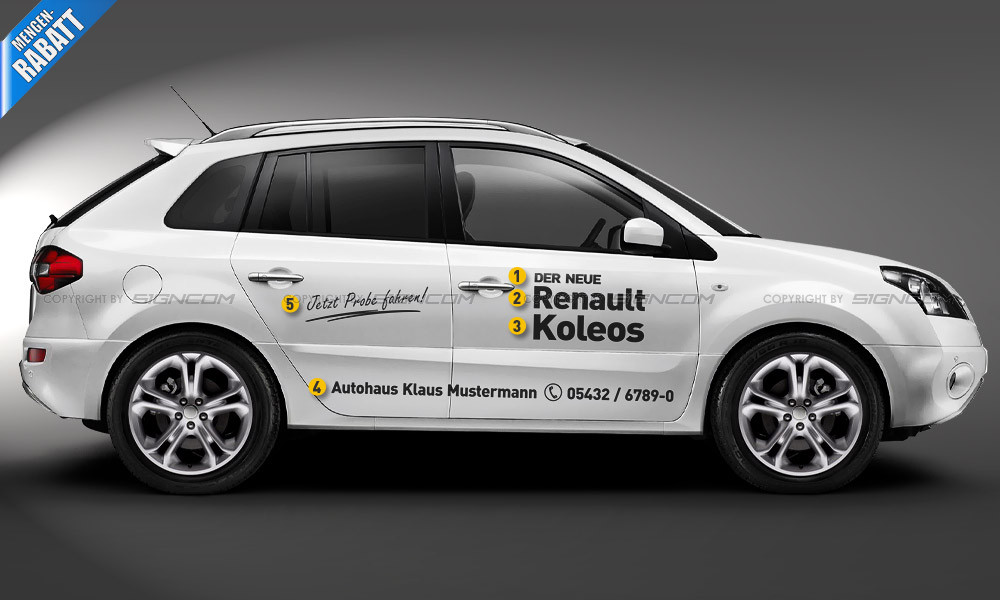 Fahrzeugbeschriftung SUV Geländewagen Set 2