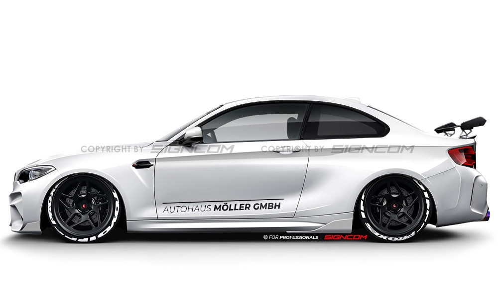 Firmenwagen Beschriftungssatz Pro 01 one