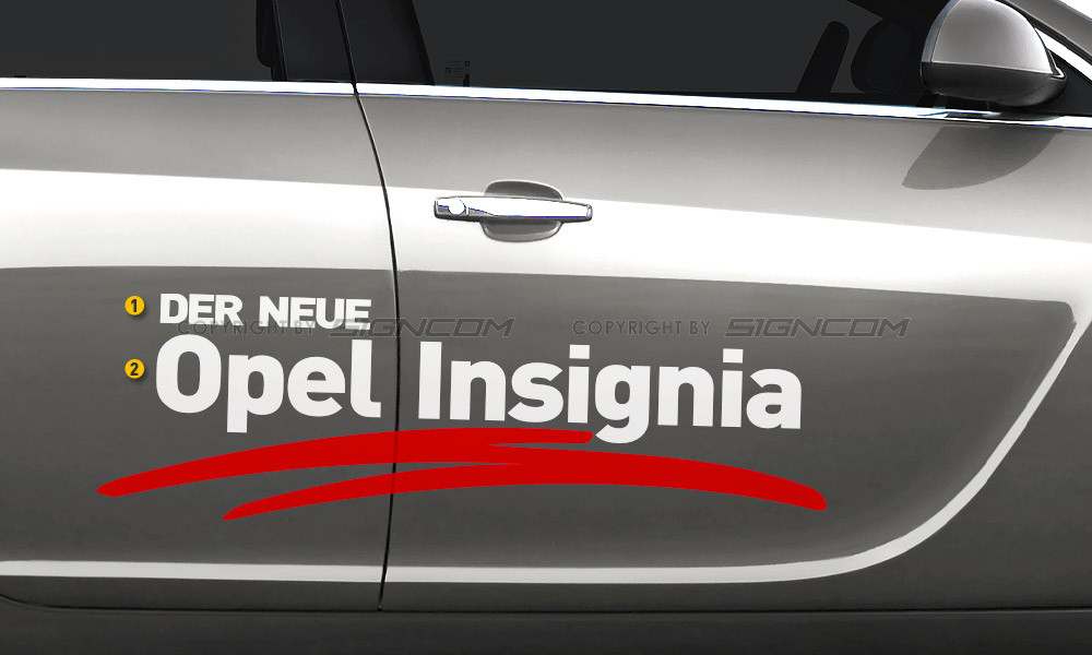Fahrzeugbeschriftung Einzelaufkleber 1