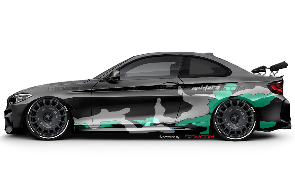 Camouflage Aufkleber Set V13 | Camouflage Car Graphic Kit V13