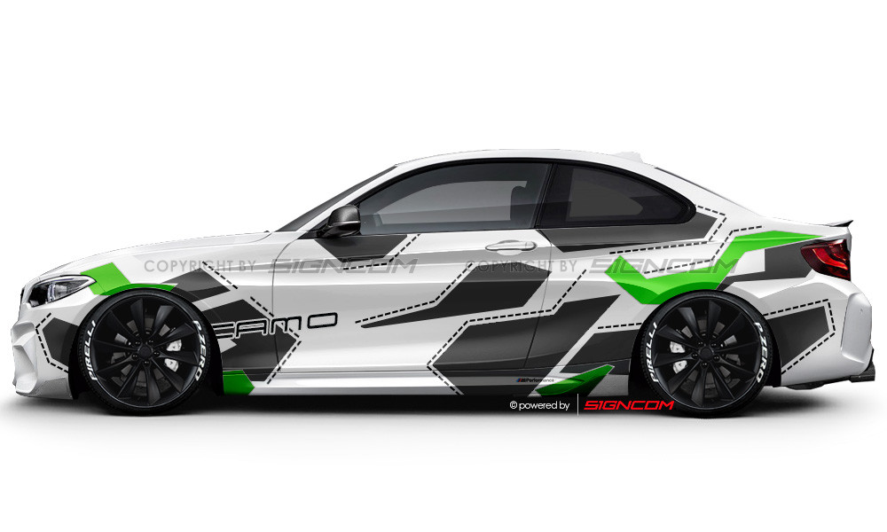 Camouflage Aufkleber Set V9 | Camouflage Car Graphic Kit V9
