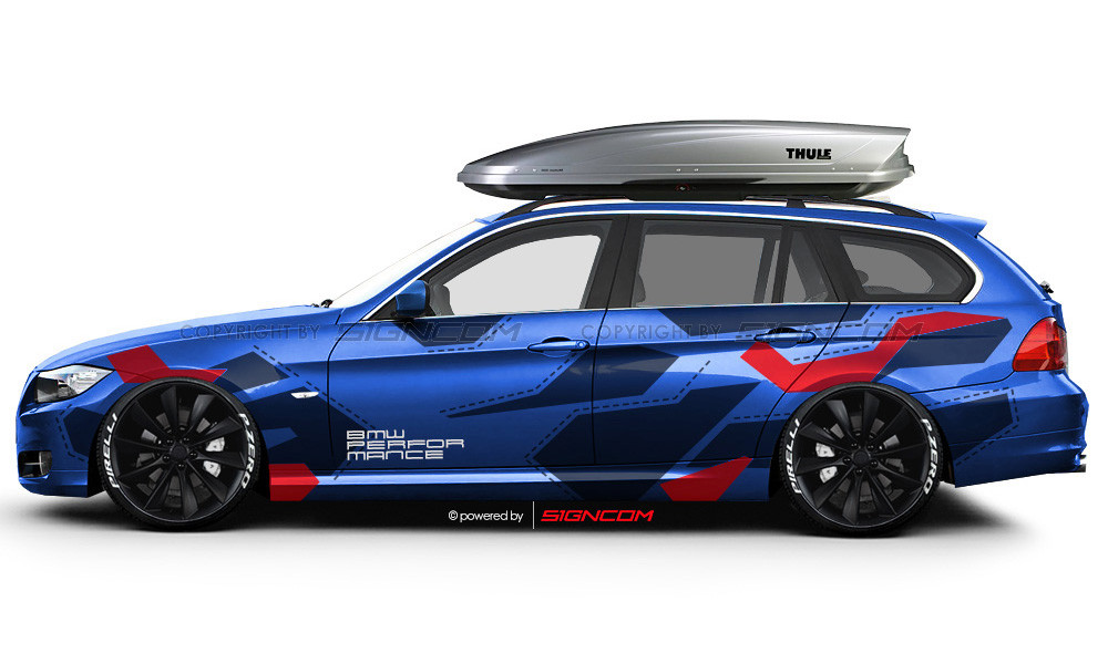 Camouflage Aufkleber Set V9 | Camouflage Car Graphic Kit V9