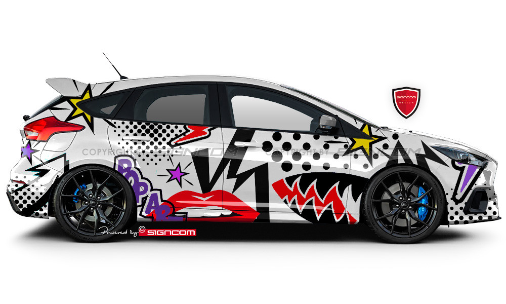 Pop Art Autoaufkleber Set 02