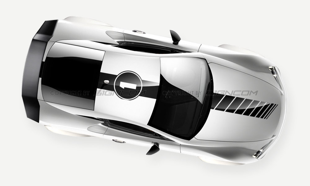 Rallyestreifen, Viperstreifen 16 mit Startnummer